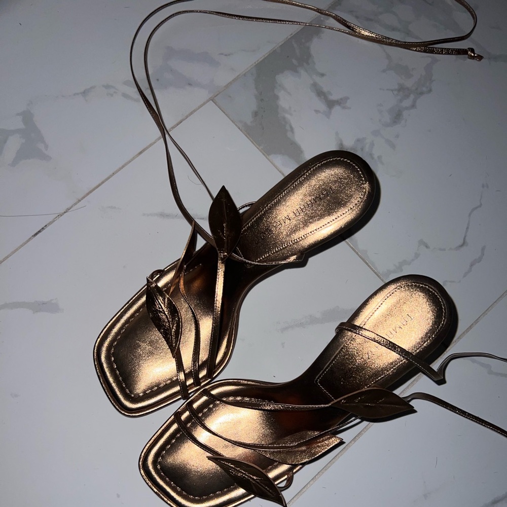 New wrap around string heels